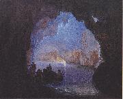 Heinrich Jakob Fried The Blue Grotto of Capri oil on canvas